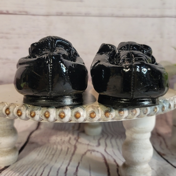 Tory Burch Women's Minnie Black Patent Leather Womens Ballet Travel Shoe - Picture 10 of 15